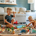 Load image into Gallery viewer, Tiny Land® 110-Piece Wooden Train Set with Folding Storage Box