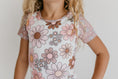 Load image into Gallery viewer, Tan Floral Shortie Leotard
