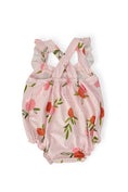 Load image into Gallery viewer, TANGERINE RUFFLE CROSS BACK ROMPER