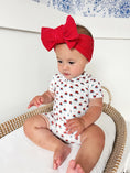 Load image into Gallery viewer, Red White & Blue Tulips Bamboo Shorty Pajamas