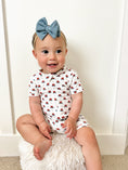 Load image into Gallery viewer, Red White & Blue Tulips Bamboo Shorty Pajamas