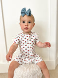 Load image into Gallery viewer, Red White & Blue Tulips Bamboo Shorty Pajamas