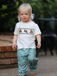 Load image into Gallery viewer, Western Plaid Horse Embroidery Boy Pants Set