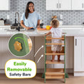 Load image into Gallery viewer, Adjustable Toddler Kitchen Tower with Safety Bars