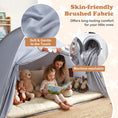 Load image into Gallery viewer, Twin Size Indoor Canopy Tent for Kids with 2 Window and Suits 3+