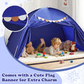 Load image into Gallery viewer, Twin Size Indoor Canopy Tent for Kids with 2 Window and Suits 3+