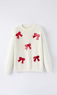 Load image into Gallery viewer, Mommy & Me Winter Girls Bow Sequins Pullover Sweater