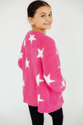 Load image into Gallery viewer, Bright Pink/Coconut Star Cozy Cardigan