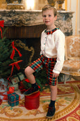 Load image into Gallery viewer, WILLIAM TARTAN ROUGE DRESSY SET