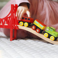 Load image into Gallery viewer, Tiny Land® Wooden Train Set 110 Pcs