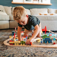 Load image into Gallery viewer, Tiny Land® Wooden Train Set 110 Pcs