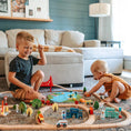 Load image into Gallery viewer, Tiny Land® Wooden Train Set 110 Pcs