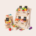 Load image into Gallery viewer, Tiny Land® Wooden Food for Play Kitchen & Wooden Rack