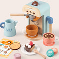 Load image into Gallery viewer, Tiny Land® Play Kitchen Accessories – Children’s Coffee Maker: Wooden Kids Play Coffee Maker Set