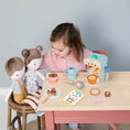 Load image into Gallery viewer, Tiny Land® Play Kitchen Accessories – Children’s Coffee Maker: Wooden Kids Play Coffee Maker Set