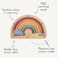 Load image into Gallery viewer, Wooden Magnetic Rainbow Maze