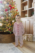 Load image into Gallery viewer, Red Stripe Collared Bamboo Set