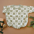 Load image into Gallery viewer, Checkered Christmas Tree Sweatshirt Romper