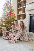 Load image into Gallery viewer, Holiday Toile Ribbed Bamboo Zipper