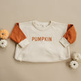 Load image into Gallery viewer, Colorblock 'Pumpkin' Sweatshirt Romper