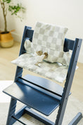 Load image into Gallery viewer, Neutral Checker Cushion for the Stokke Tripp Trapp Highchair