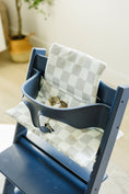 Load image into Gallery viewer, Neutral Checker Cushion for the Stokke Tripp Trapp Highchair
