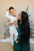 Load image into Gallery viewer, Tiny Trees Ribbed Bamboo 2pc Henley Pajamas