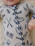 Load image into Gallery viewer, Bamboo Zip Romper | Home Run
