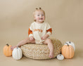 Load image into Gallery viewer, Colorblock 'Pumpkin' Sweatshirt Romper