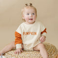 Load image into Gallery viewer, Colorblock 'Pumpkin' Sweatshirt Romper