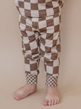 Load image into Gallery viewer, Ribbed Bamboo Two Piece Set | Latte Checkered