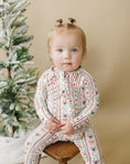 Load image into Gallery viewer, Candy Cane Lane Bamboo Zippy Pajamas