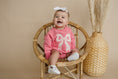Load image into Gallery viewer, Applique Floral Bow Sweatshirt Romper