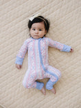 Load image into Gallery viewer, Bamboo Zip Romper | Baseball Girl