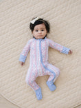 Load image into Gallery viewer, Bamboo Zip Romper | Baseball Girl