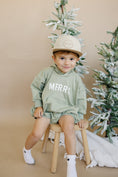 Load image into Gallery viewer, Merry Hooded Sweatshirt Romper - Sage