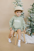 Load image into Gallery viewer, Merry Hooded Sweatshirt Romper - Sage