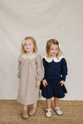 Load image into Gallery viewer, Navy Peter Pan Collar Pleated Skirt Set