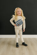 Load image into Gallery viewer, Navy Plaid Mini Fanny Pack