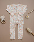 Load image into Gallery viewer, Bamboo Zip Romper | Cozy Daisy