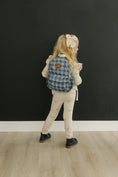 Load image into Gallery viewer, Navy Plaid Mini Backpack