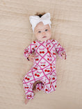Load image into Gallery viewer, Bamboo Zip Romper | Cherry Bow