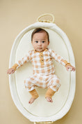 Load image into Gallery viewer, Golden Gingham 2pc Henley Bamboo Pajamas - Sizes Newborn & Up!