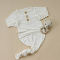 Load image into Gallery viewer, White Newborn Bamboo Gown
