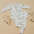 Load image into Gallery viewer, Snugglesaurus 2pc Henley Bamboo Pajamas - Sizes Newborn & Up!
