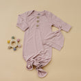 Load image into Gallery viewer, Newborn Bamboo Gown & Hat Set