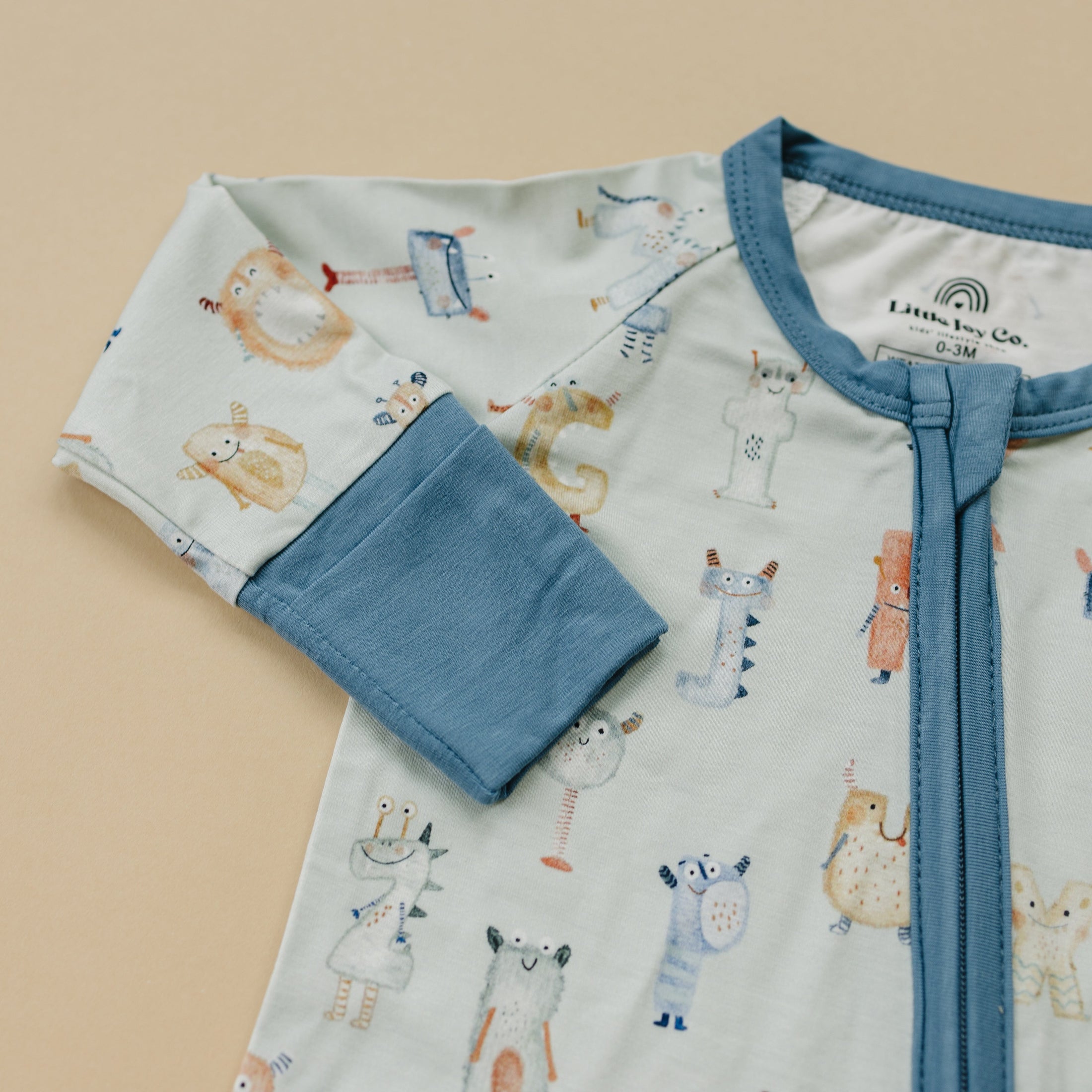 M is for Monsters Bamboo Zippy Pajamas