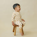 Load image into Gallery viewer, Golden Coast Check Bamboo Zippy Romper