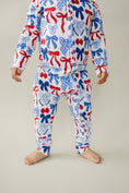 Load image into Gallery viewer, Bamboo Zip Romper | Red-White & Bows
