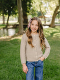 Load image into Gallery viewer, Brown Knit Button Down Cardigan